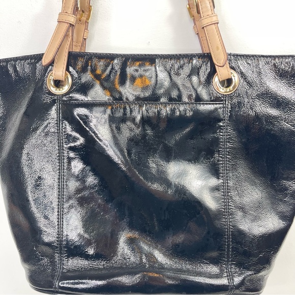 Michael Kors Black Patent Leather Tote Bag - Picture 4 of 9